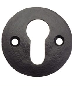 7108 Escutcheon Euro 50mm Diameter Antique Black (PAIR)