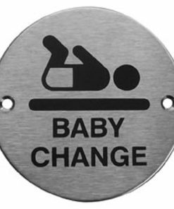 Pictogram Baby Change Room 75mm Dia SSS (EACH)